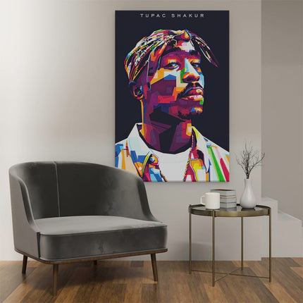 Canvas schilderij interieur Tupac Shakur - 2Pac