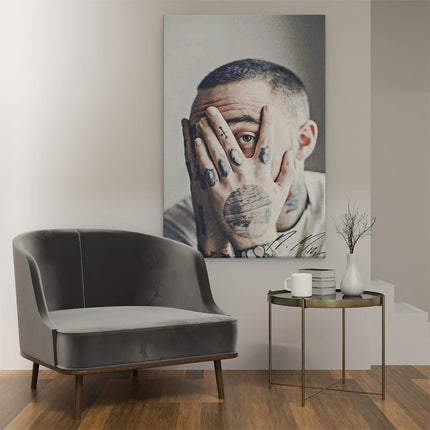 Canvas schilderij interieur Mac Miller