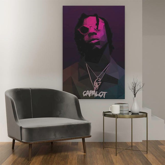 Canvas schilderij interieur Rapper Polo G Capalot