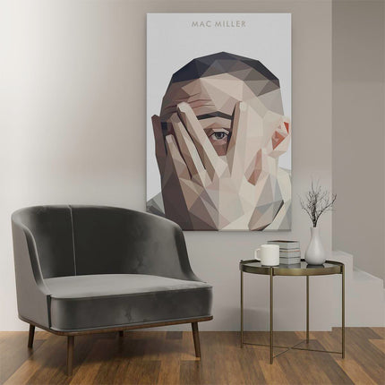 Canvas schilderij interieur Mac Miller in Geometrische Vormen