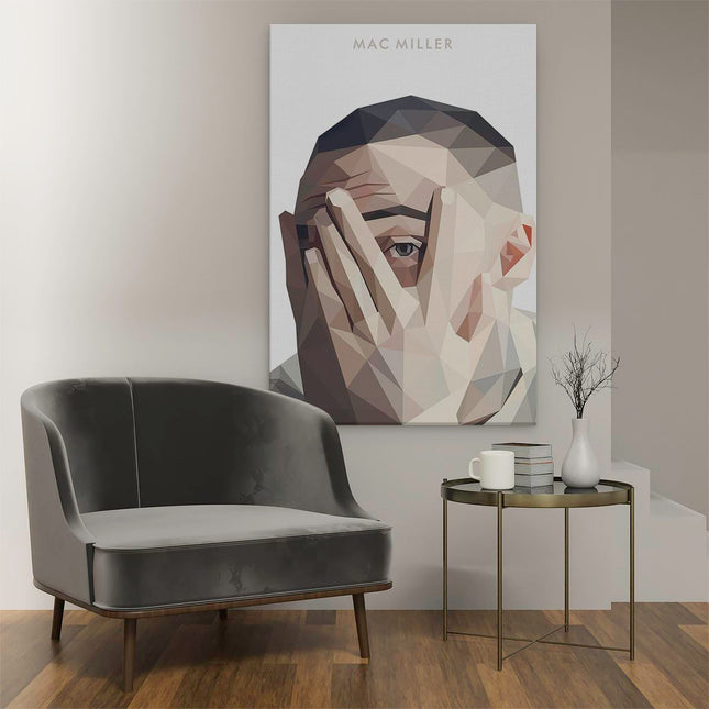 Canvas schilderij interieur Mac Miller in Geometrische Vormen