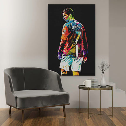 Canvas schilderij interieur Voetbalspeler Cristiano Ronaldo bij Manchester United 