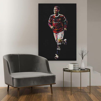 Canvas schilderij interieur Voetbalspeler Cristiano Ronaldo bij Manchester United 