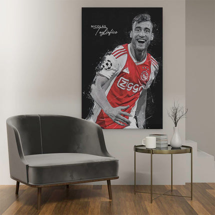 Canvas schilderij interieur Voetbalspeler Nicolás Tagliafico bij Ajax