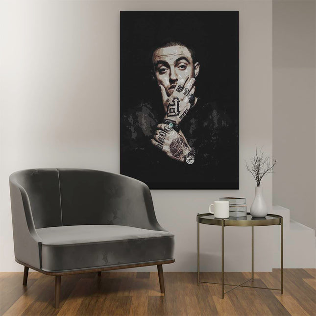 Canvas schilderij interieur Mac Miller