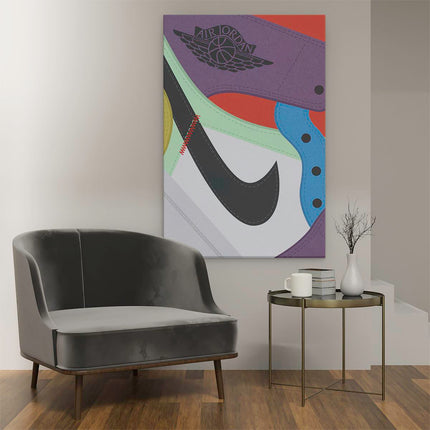 Canvas schilderij interieur Air Jordan Nike Schoen
