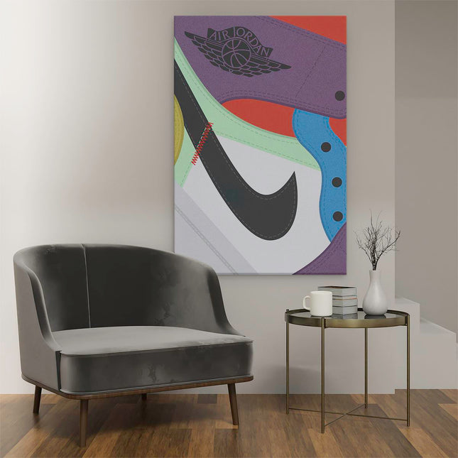 Canvas schilderij interieur Air Jordan Nike Schoen