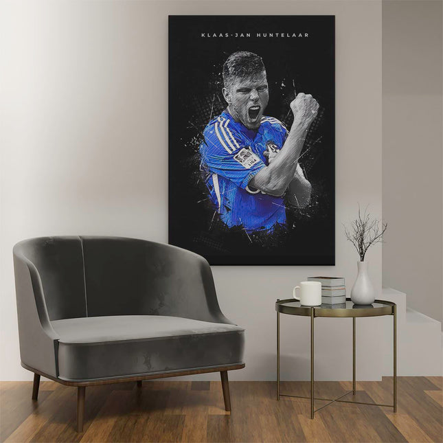 Canvas schilderij interieur Klaas-Jan Huntelaar bij FC Schalke 04