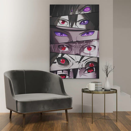 Canvas schilderij interieur Ogen van Anime Serie Naruto