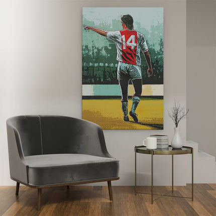 Canvas schilderij interieur Johan Cruijff bij Ajax