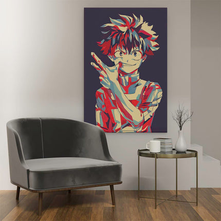 Canvas schilderij interieur Anime Karakter Izuku Midoriya - Deku