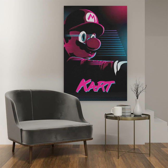 Canvas schilderij interieur Mario Kart 