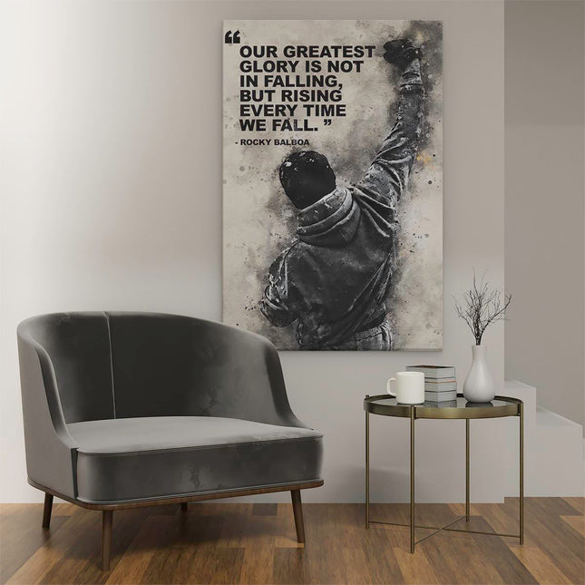 Canvas schilderij interieur Rocky Balboa Quote