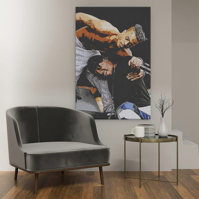 Canvas schilderij interieur XXXTentacion op het Podium