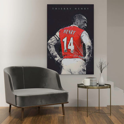 Canvas schilderij interieur Thierry Henry bij Arsenal