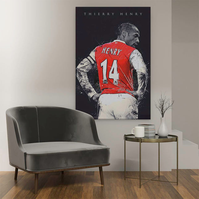 Canvas schilderij interieur Thierry Henry bij Arsenal