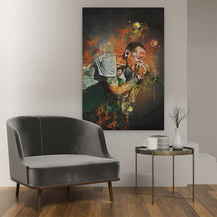 Canvas schilderij interieur Chester Bennington