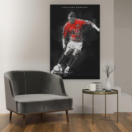 Canvas schilderij interieur Cristiano Ronaldo bij Manchester United