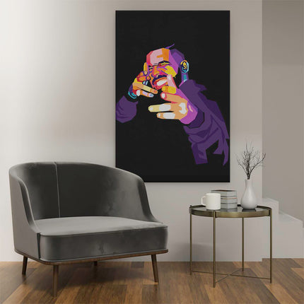 Canvas schilderij interieur Drake in Abstracte Kleuren