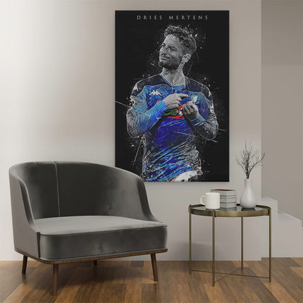 Canvas schilderij interieur Dries Mertens bij Napoli