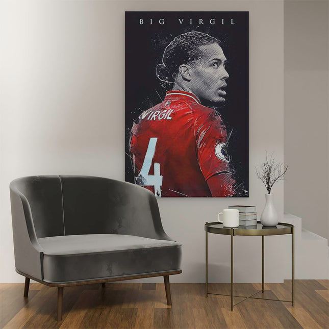 Canvas schilderij interieur Big Virgil - Virgil van Dijk