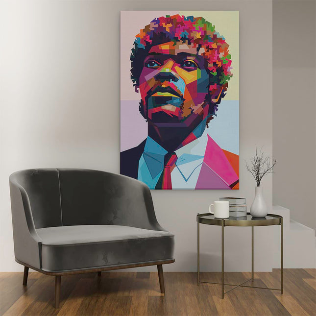 Canvas schilderij interieur Acteur Jules Winnfield