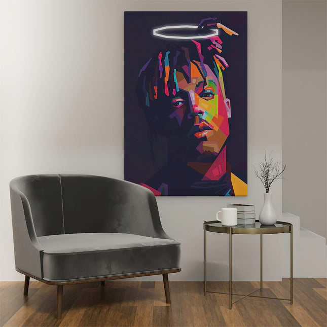 Canvas schilderij interieur Juice Wrld in Abstracte Stijl