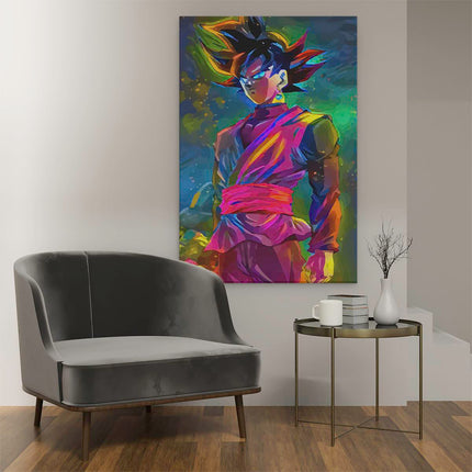 Canvas schilderij interieur Anime Karakter Goku Black uit Dragon-Ball