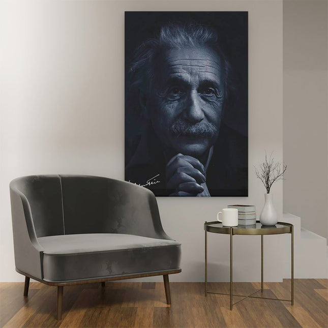 Canvas schilderij interieur Albert Einstein