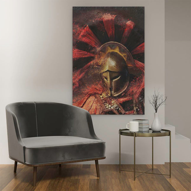 Canvas schilderij interieur Sparta Krijger 