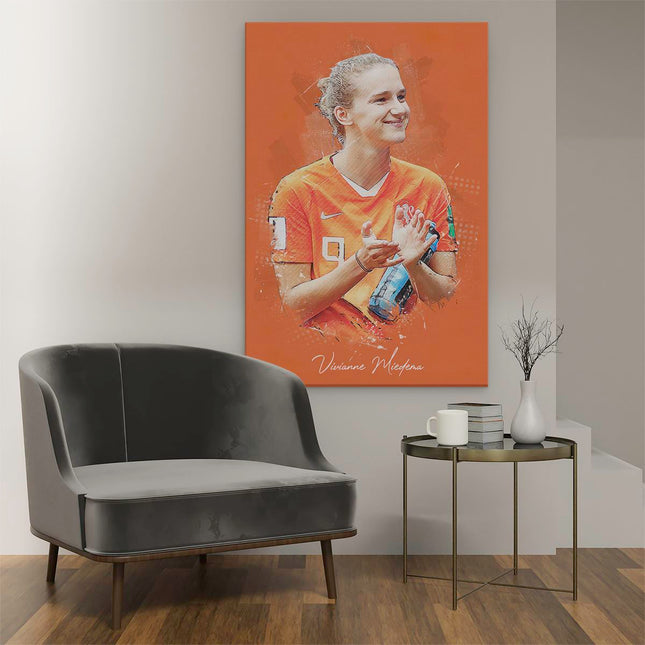 Canvas schilderij interieur Vivianne Miedema bij Oranje