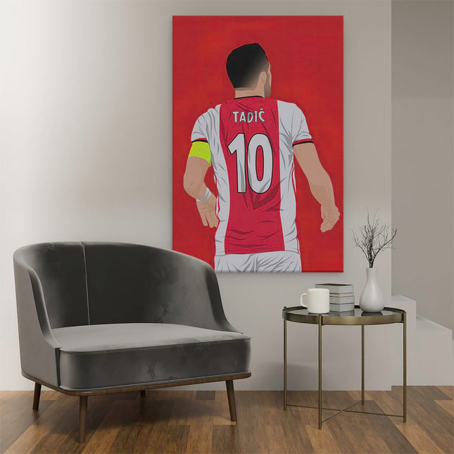 Canvas schilderij interieur Getekende Dušan Tadić bij Ajax