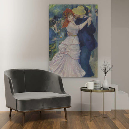 Canvas schilderij interieur Dans in Bougival - Pierre-Auguste Renoir