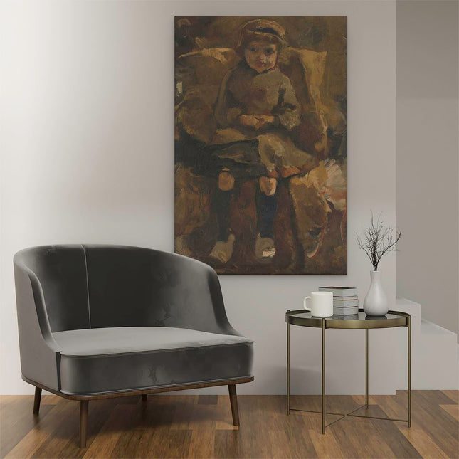 Canvas schilderij interieur De Klompjes - George Hendrik Breitner