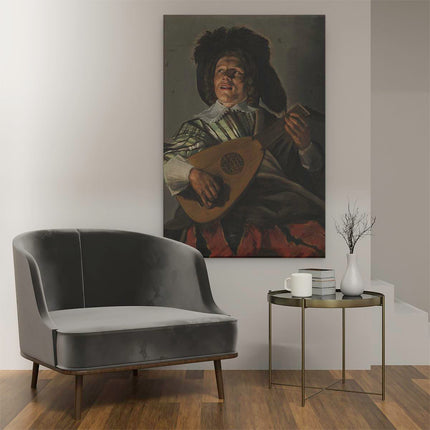 Canvas schilderij interieur De Serenade - Judith Leyster