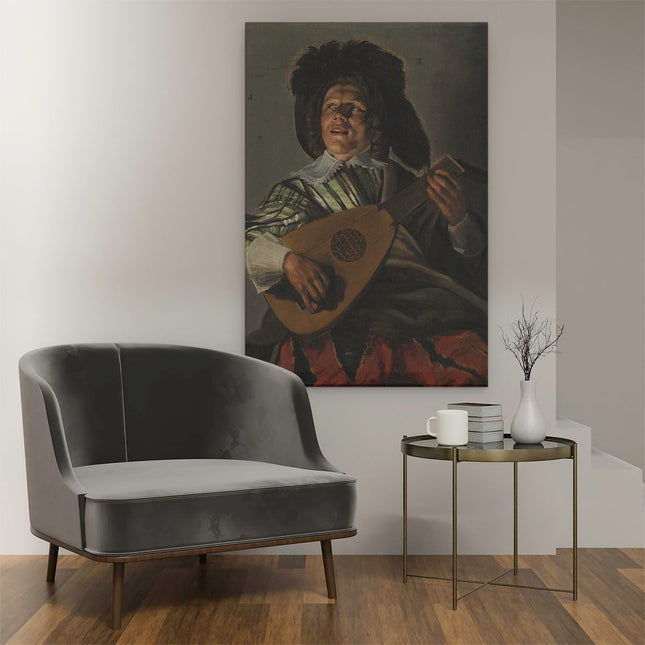 Canvas schilderij interieur De Serenade - Judith Leyster
