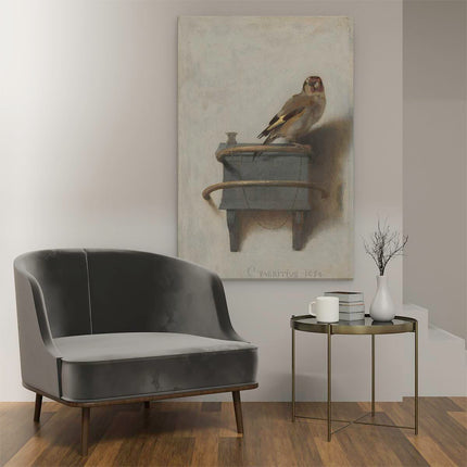 Canvas schilderij interieur Het Puttertje - Carel Fabritius