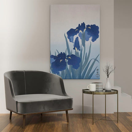 Canvas schilderij interieur Irissen - Ohara Koson