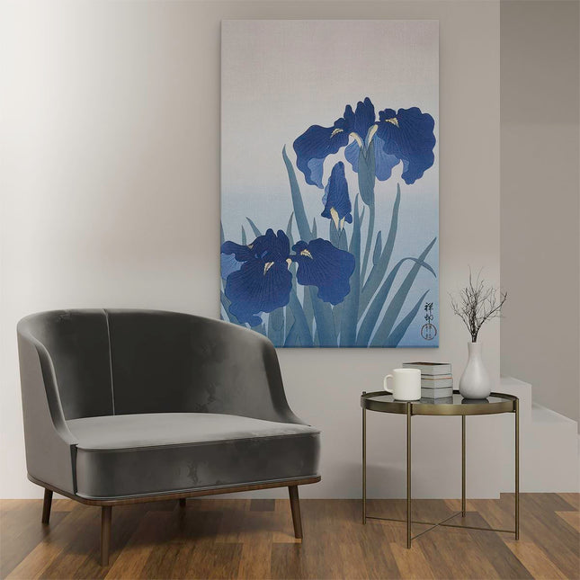 Canvas schilderij interieur Irissen - Ohara Koson