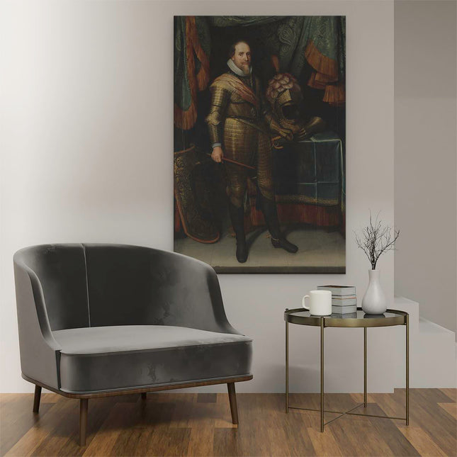 Canvas schilderij interieur Maurits, Prins van Oranje - Michiel Jansz. van Mierevelt
