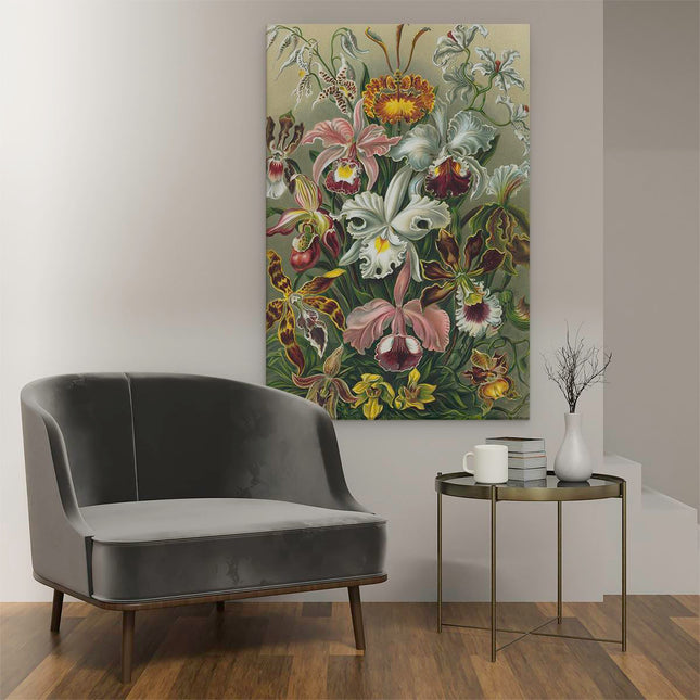 Canvas schilderij interieur Orchidee - Bloemen - Ernst Haeckel