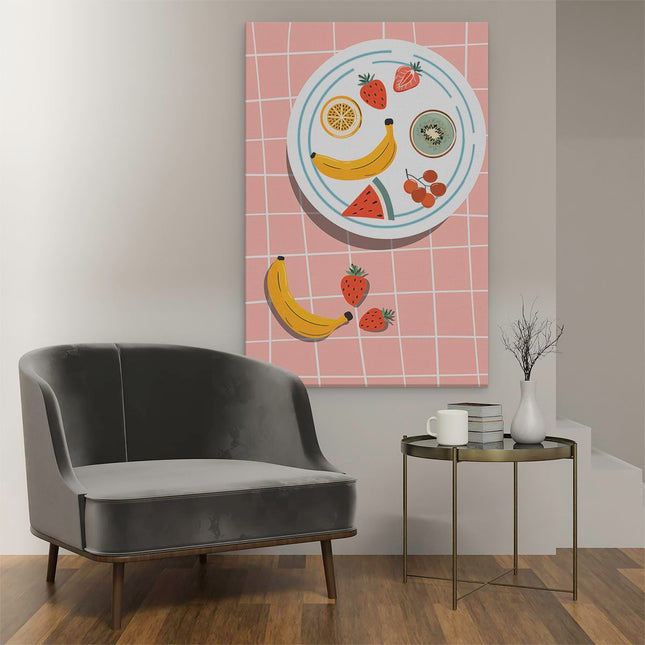 Canvas schilderij interieur Abstracte Fruit