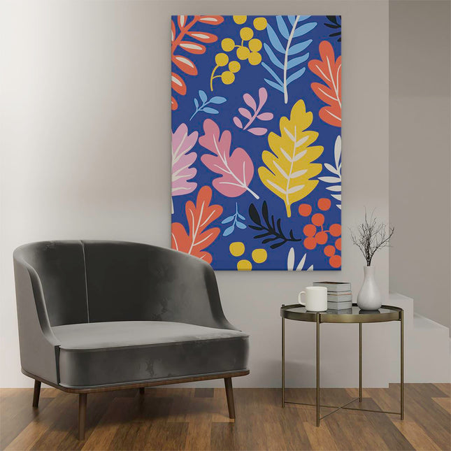 Canvas schilderij interieur Bladeren in Kleuren - Abstract