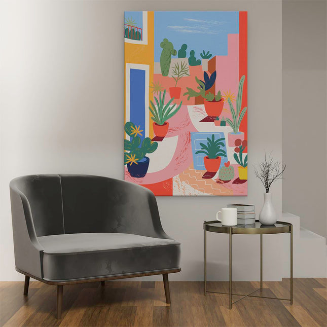 Canvas schilderij interieur Cactus Planten - Abstract