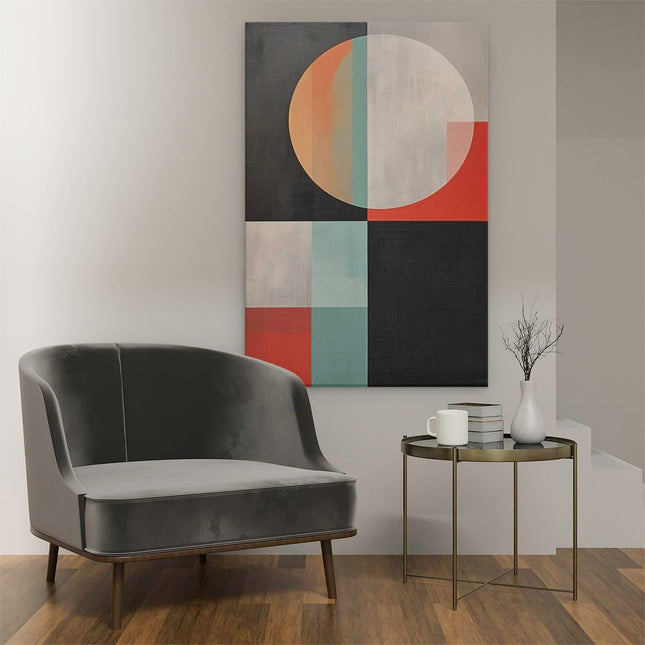 Canvas schilderij interieur Vier Vlakken Kunst Abstract