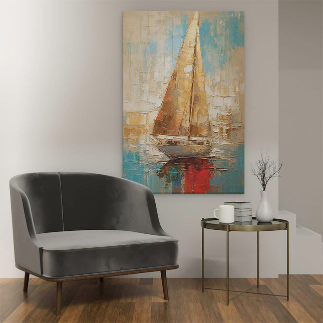 Canvas schilderij interieur Zeilboot Canvas schilderij interieur
