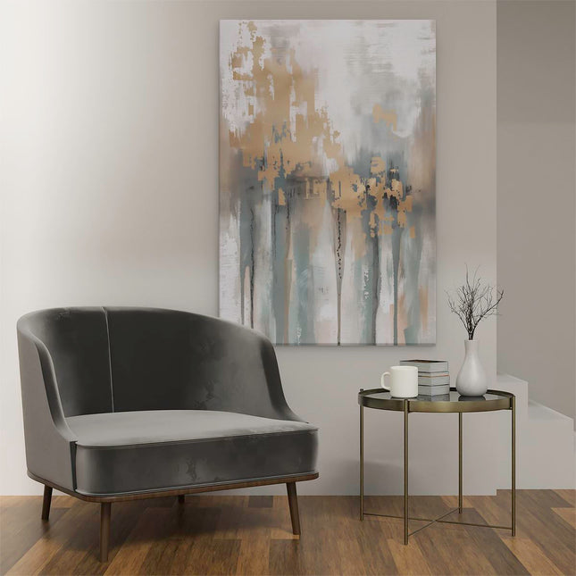 Canvas schilderij interieur Abstract Kunstwerk in Beige en Beige