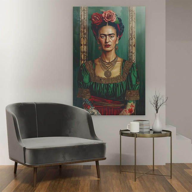 Canvas schilderij interieur Frida Kahlo