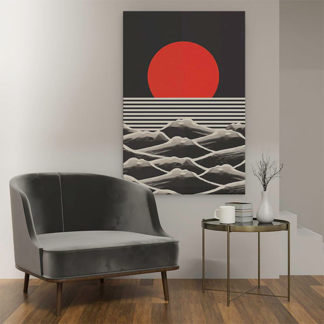 Canvas schilderij interieur De Zon komt op boven de Oceaan