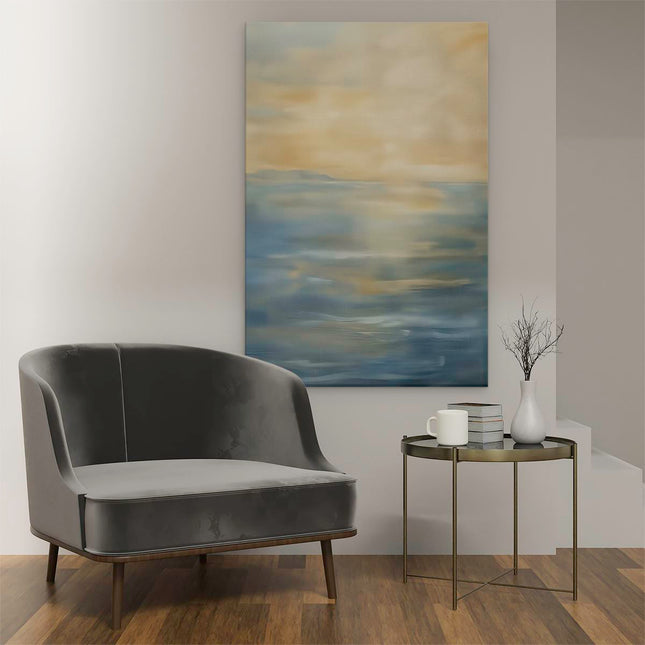Canvas schilderij interieur Kunstwerk van een Zonsondergang boven de Oceaan